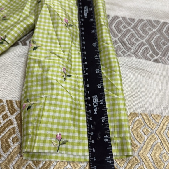 (N4) ABR NEW YORK Women's Two Piece Suit Green, White and Pink Silk  Size 6‎ - Picture 11 of 16